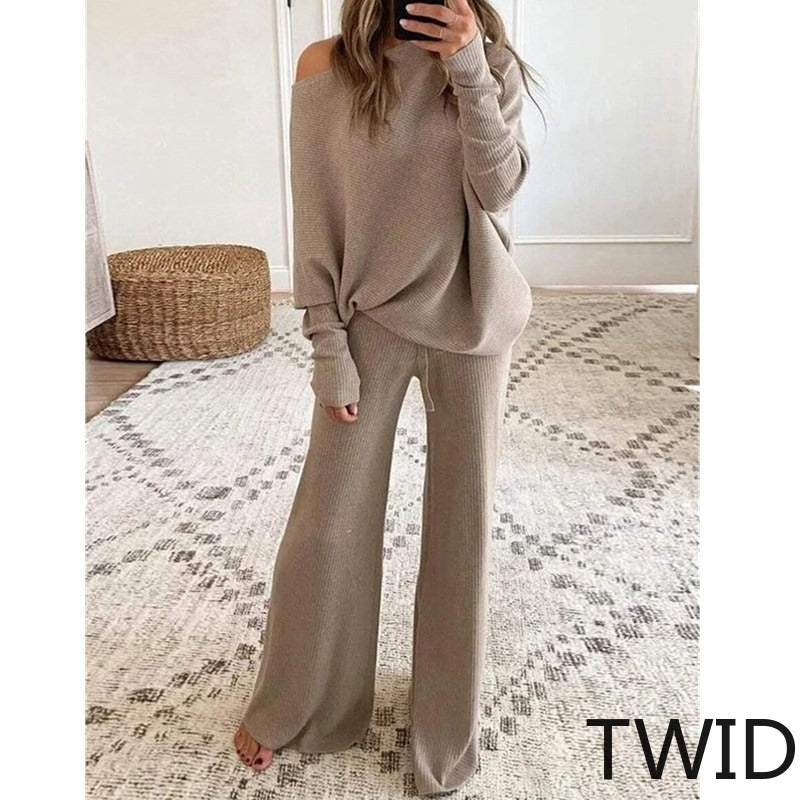 MH0009 Autumn and winter long-sleeved casual two-piece set