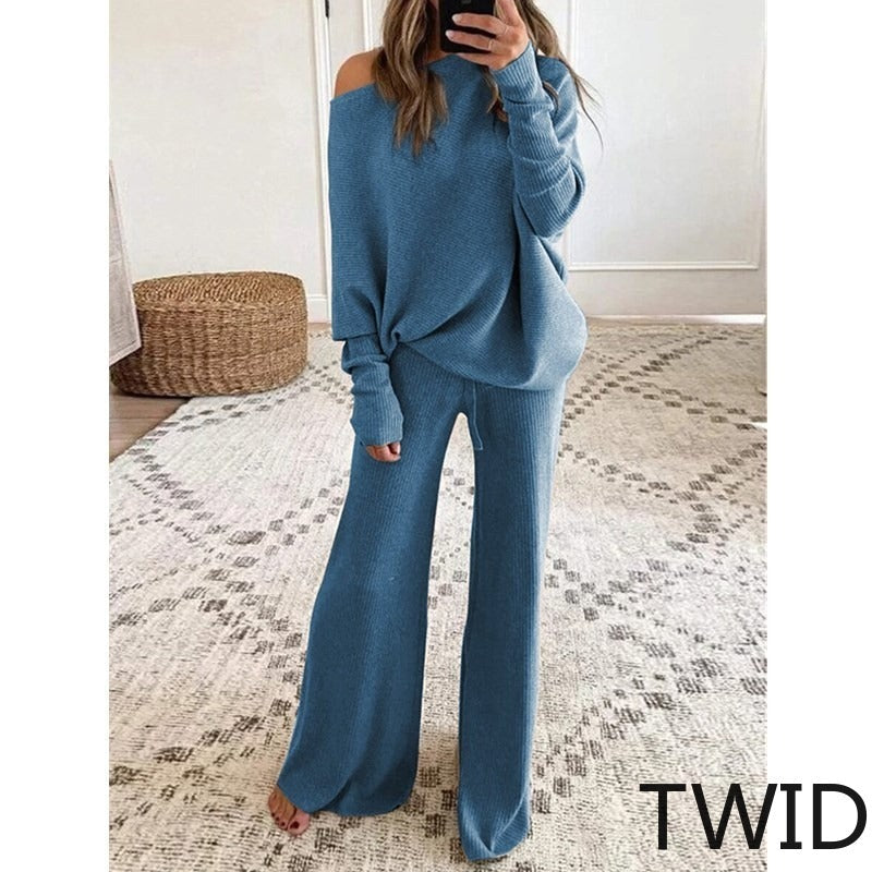 MH0009 Autumn and winter long-sleeved casual two-piece set