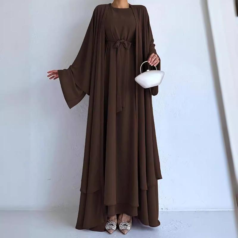 MH1658chiffon elegant dress casual loose coat