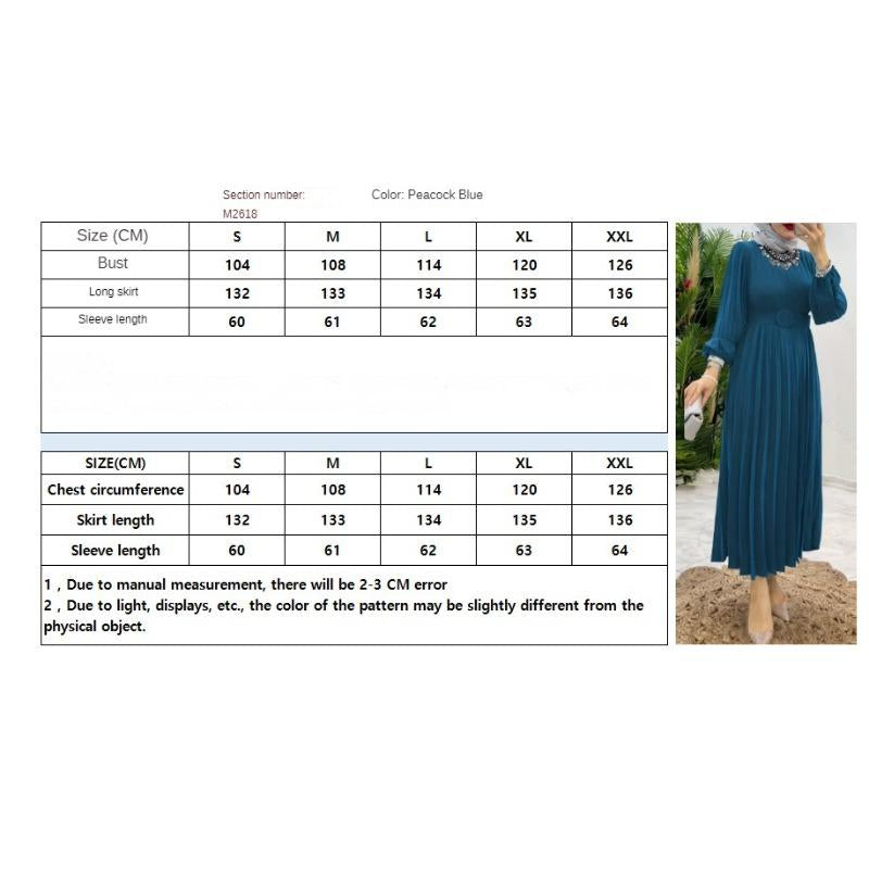 MH1665 pleated sleeve with belt fashionable