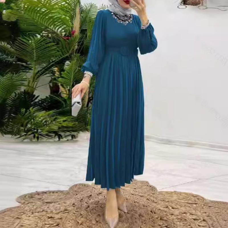 MH1665 pleated sleeve with belt fashionable