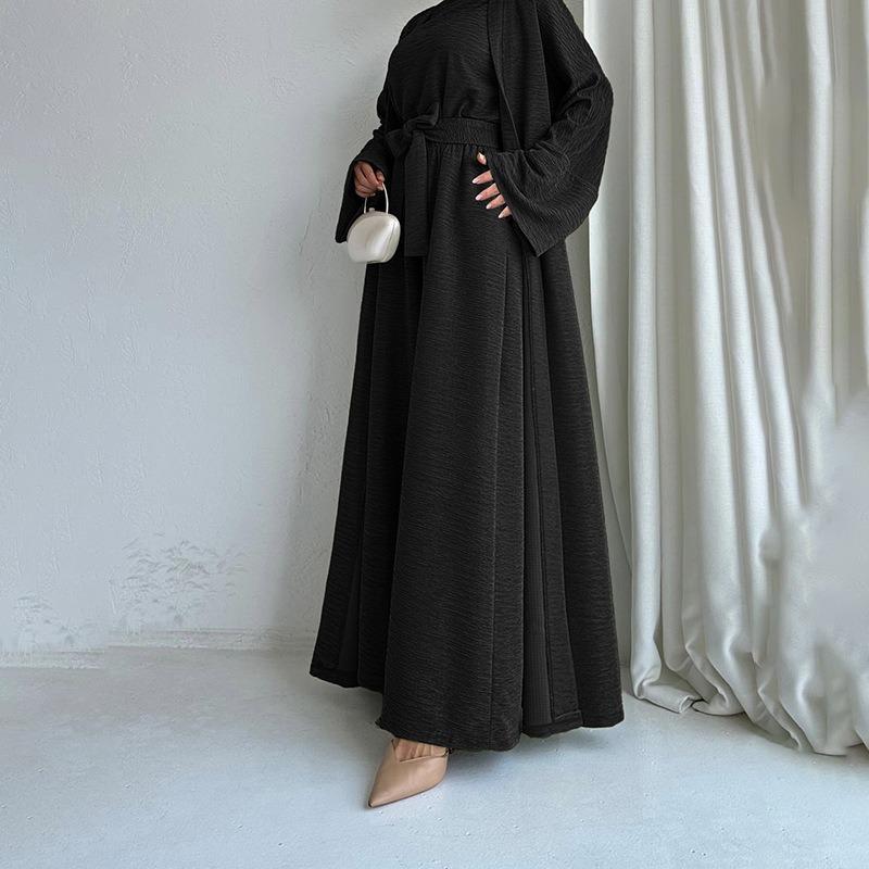 MH1686 elegant long jacket with belt jumpsuit