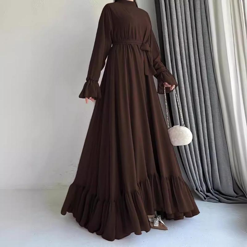 MH1646chiffon solid color long belt