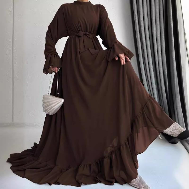 MH1646chiffon solid color long belt