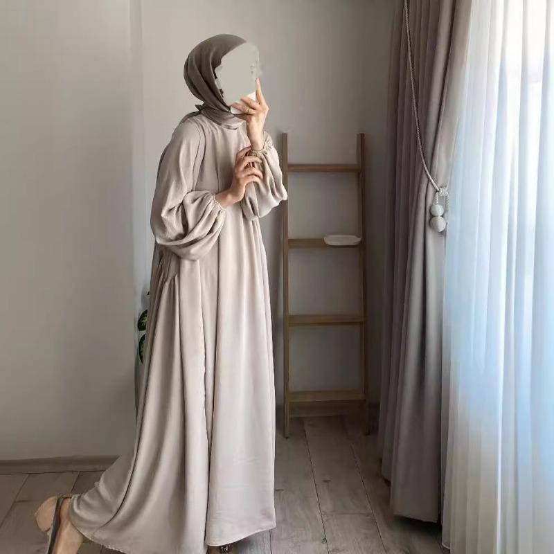 MH1693 Solid color elegant fashion loose pullover dress