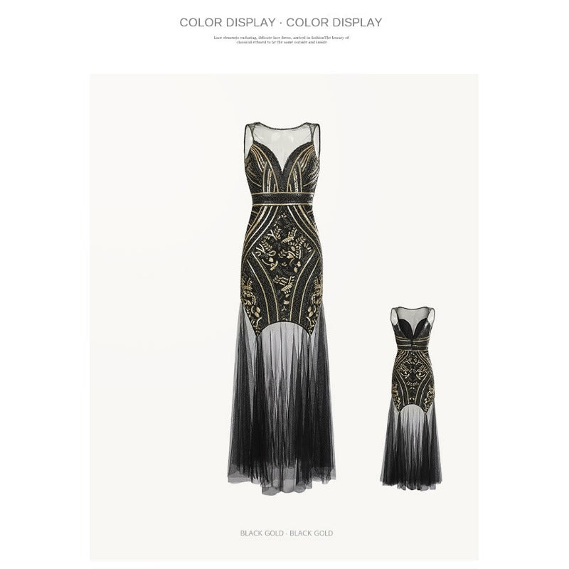 MH0575 V-neck slim-fit high-end design dinner dress