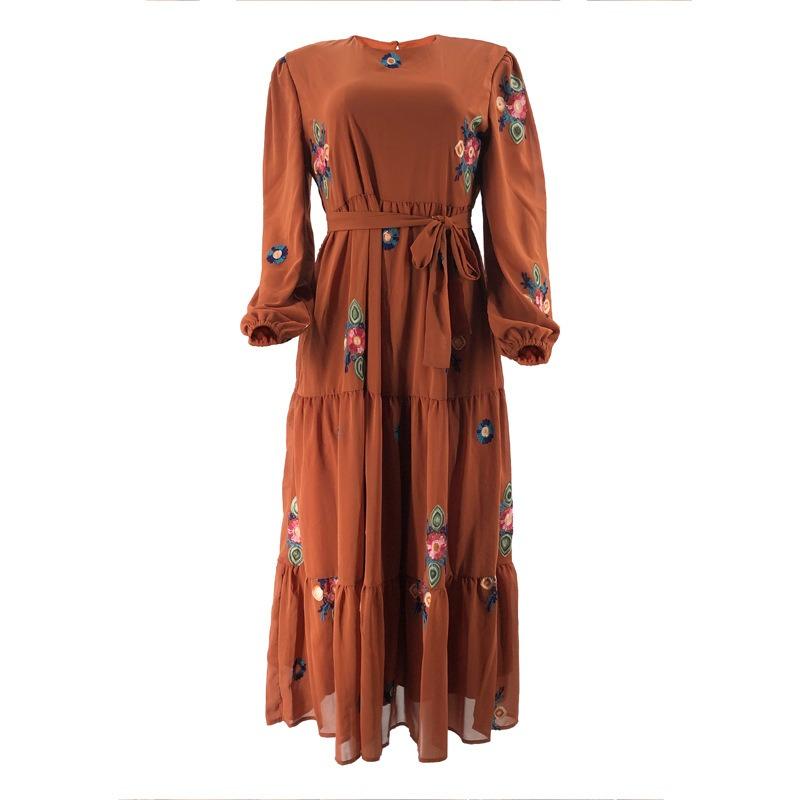 MH1647solid color embroidered fashionable with belt