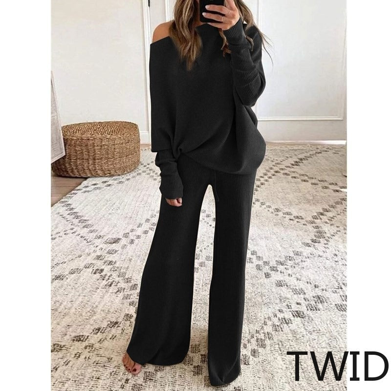 MH0009 Autumn and winter long-sleeved casual two-piece set