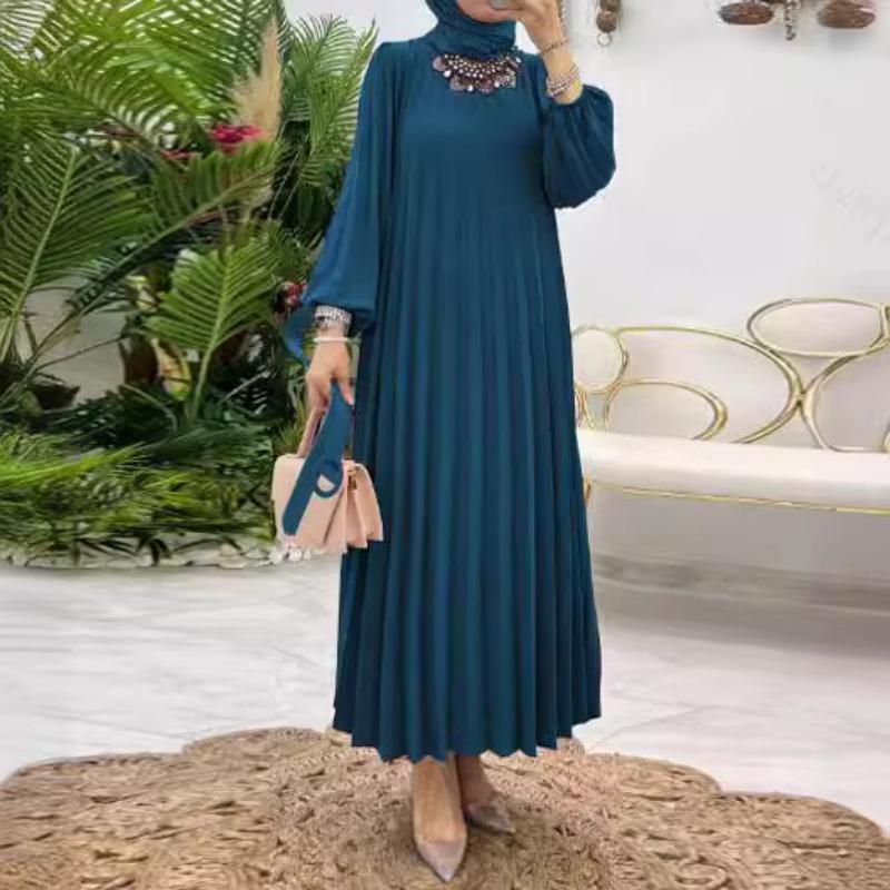 MH1665 pleated sleeve with belt fashionable