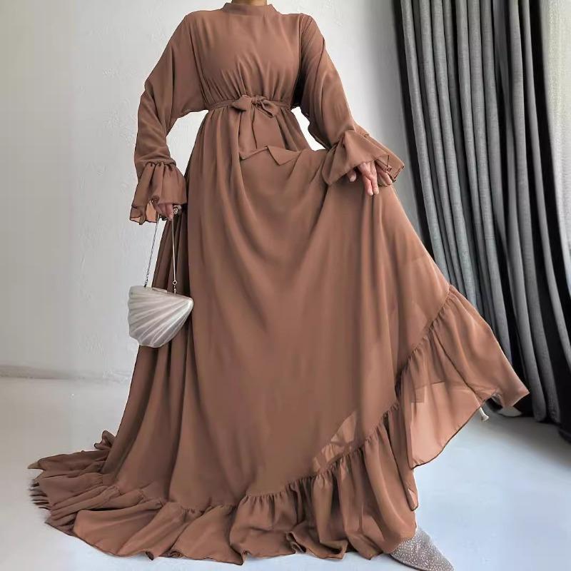 MH1646chiffon solid color long belt