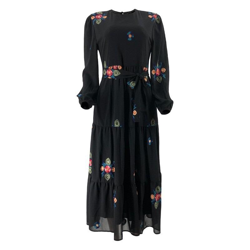 MH1647solid color embroidered fashionable with belt