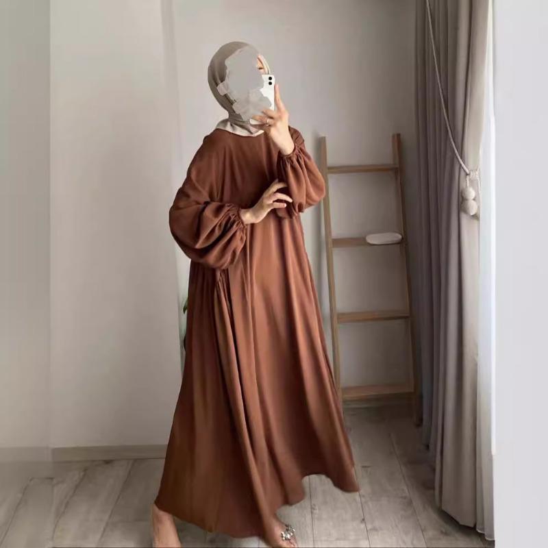 MH1693 Solid color elegant fashion loose pullover dress