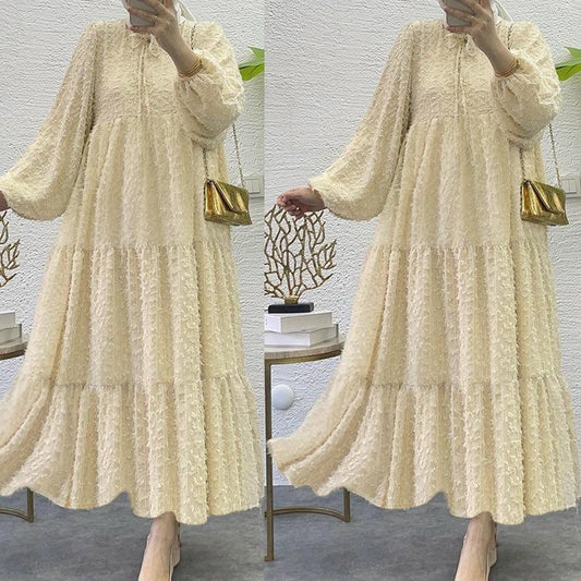 MH1680bag sleeve long dress