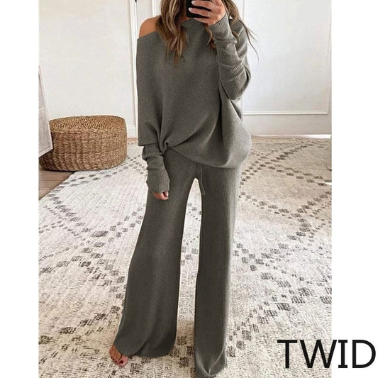 MH0009 Autumn and winter long-sleeved casual two-piece set