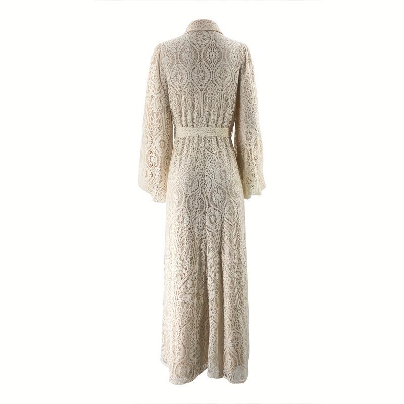 MH1673popular lace lapel robe fashionable