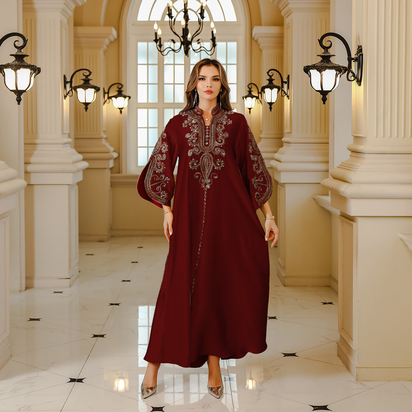 MH0199 new rope embroidered elegant dress